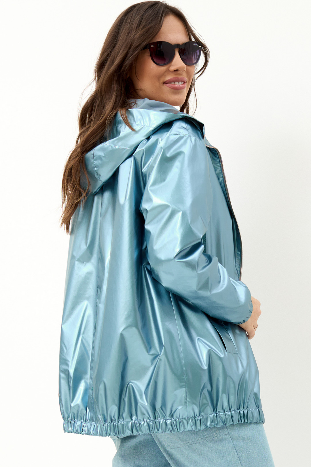 Куртка Магия Моды 2054 голубой перламутр