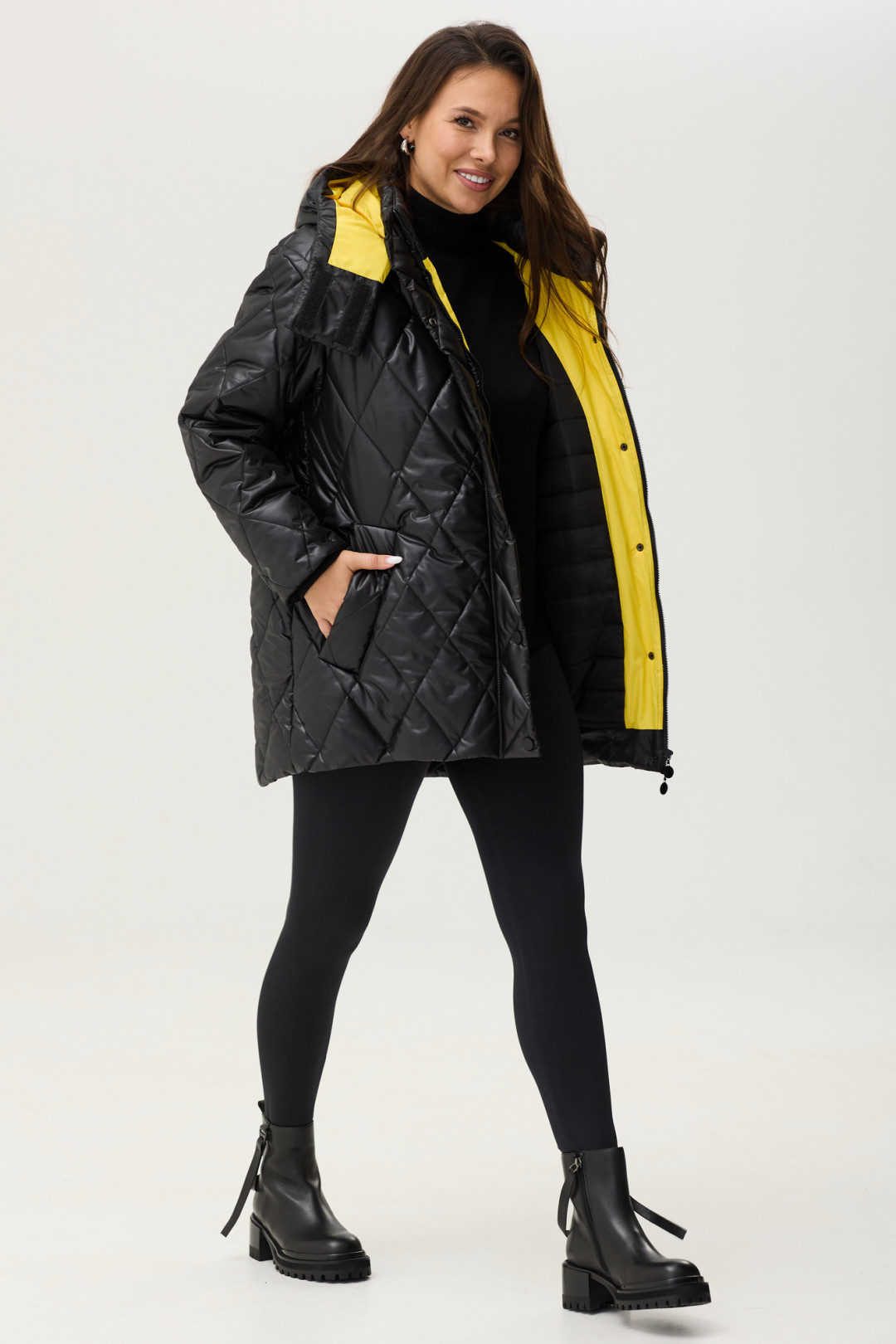 Куртка Магия Моды 2350 черный+ желтый