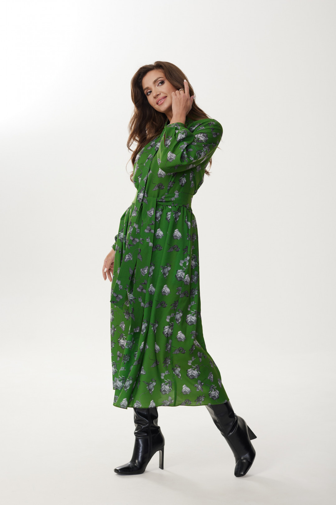 Платье MALI 423-081 травяной