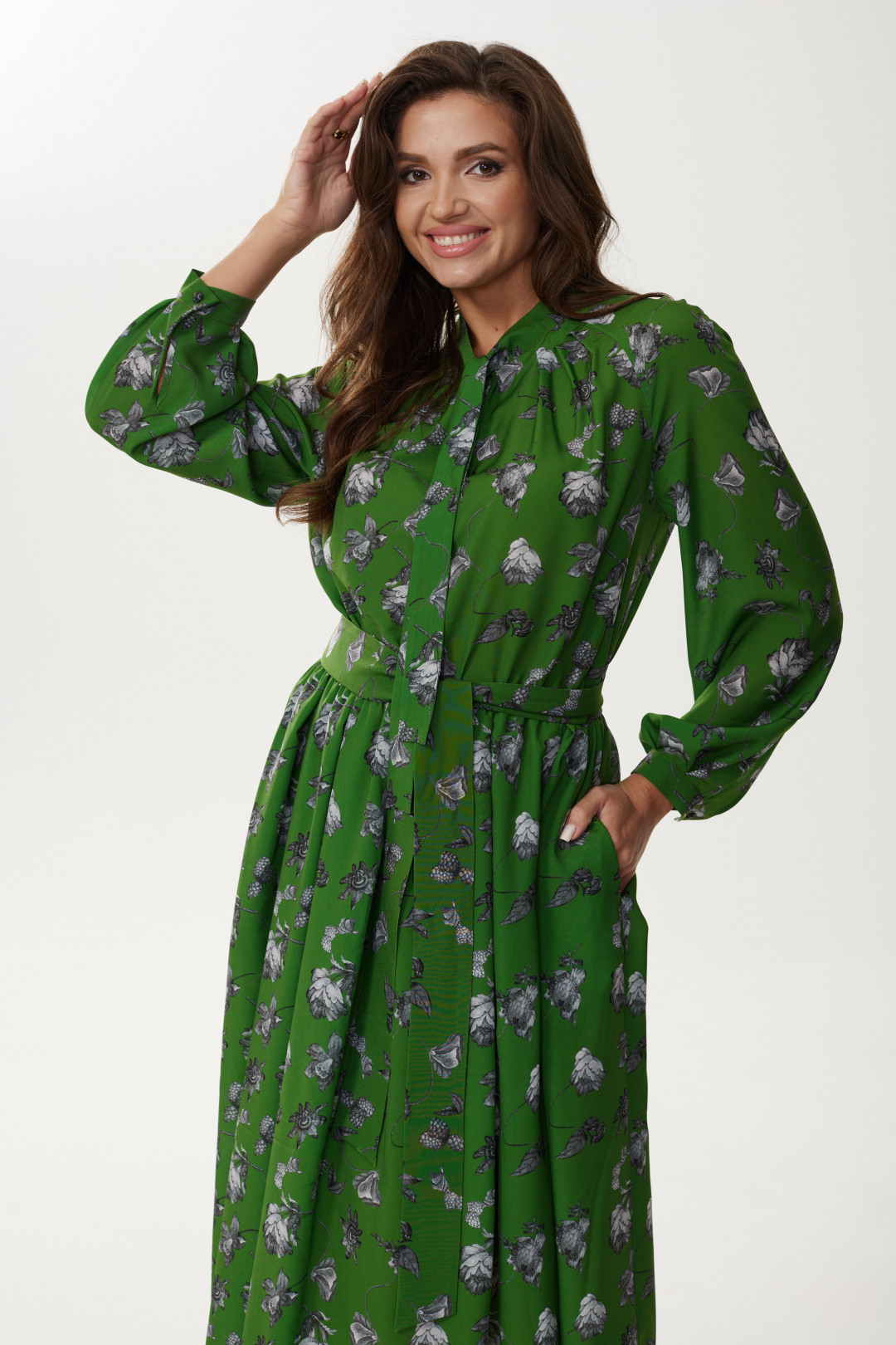 Платье MALI 423-081 травяной