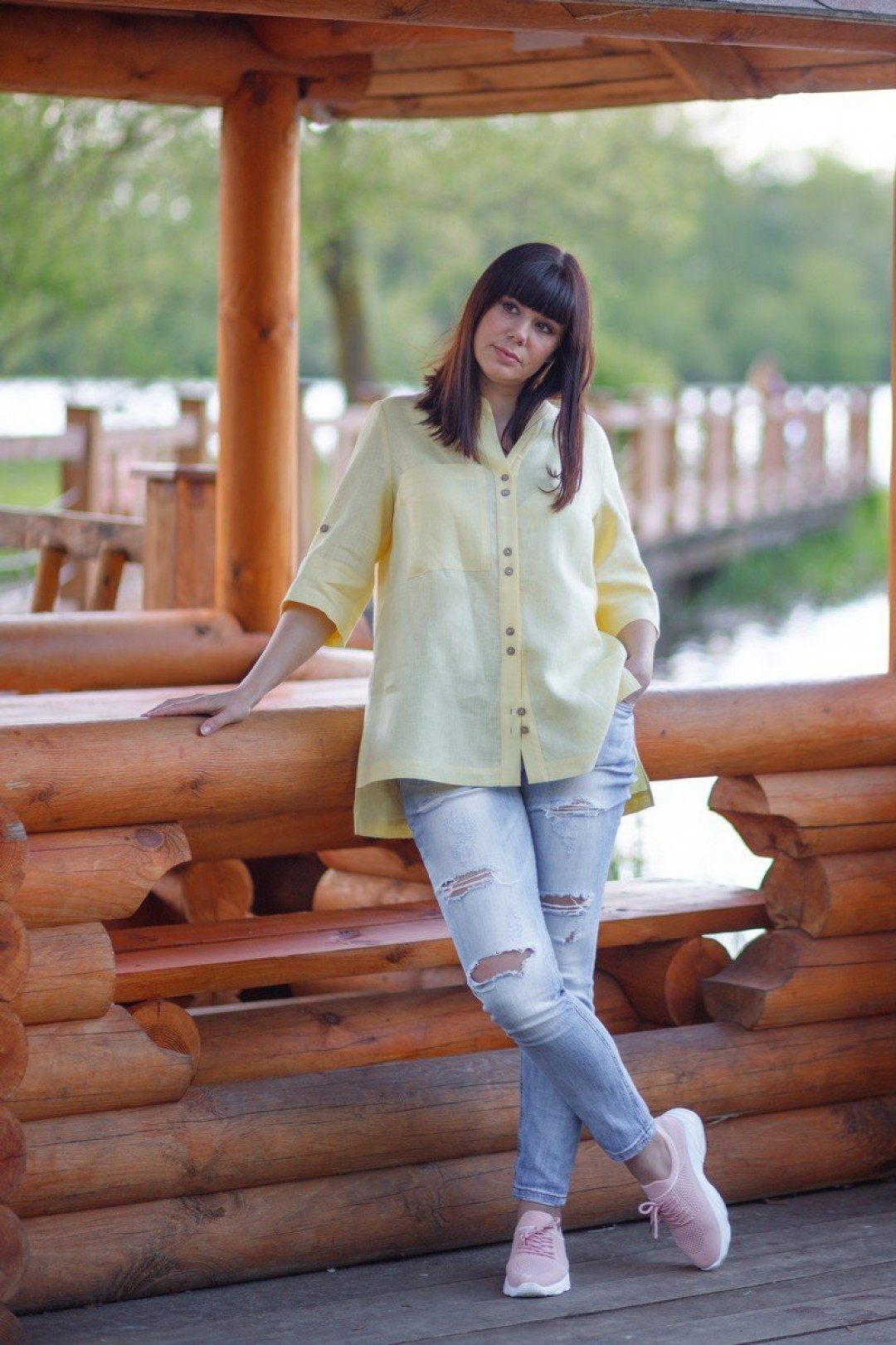 Блуза MALI 620-059 бледно-желтый