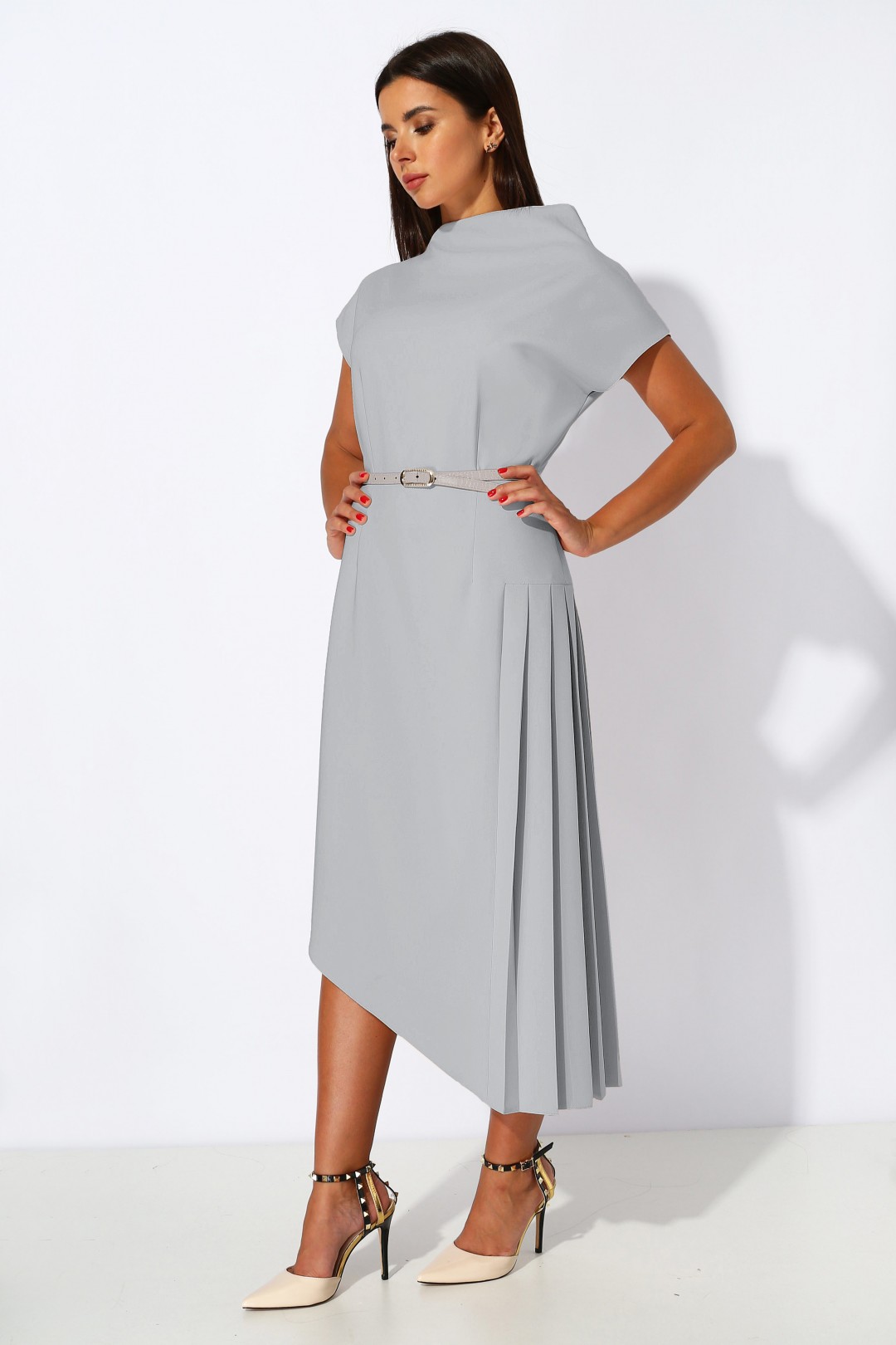 Платье МиА-Мода 1053-19 светло-серый