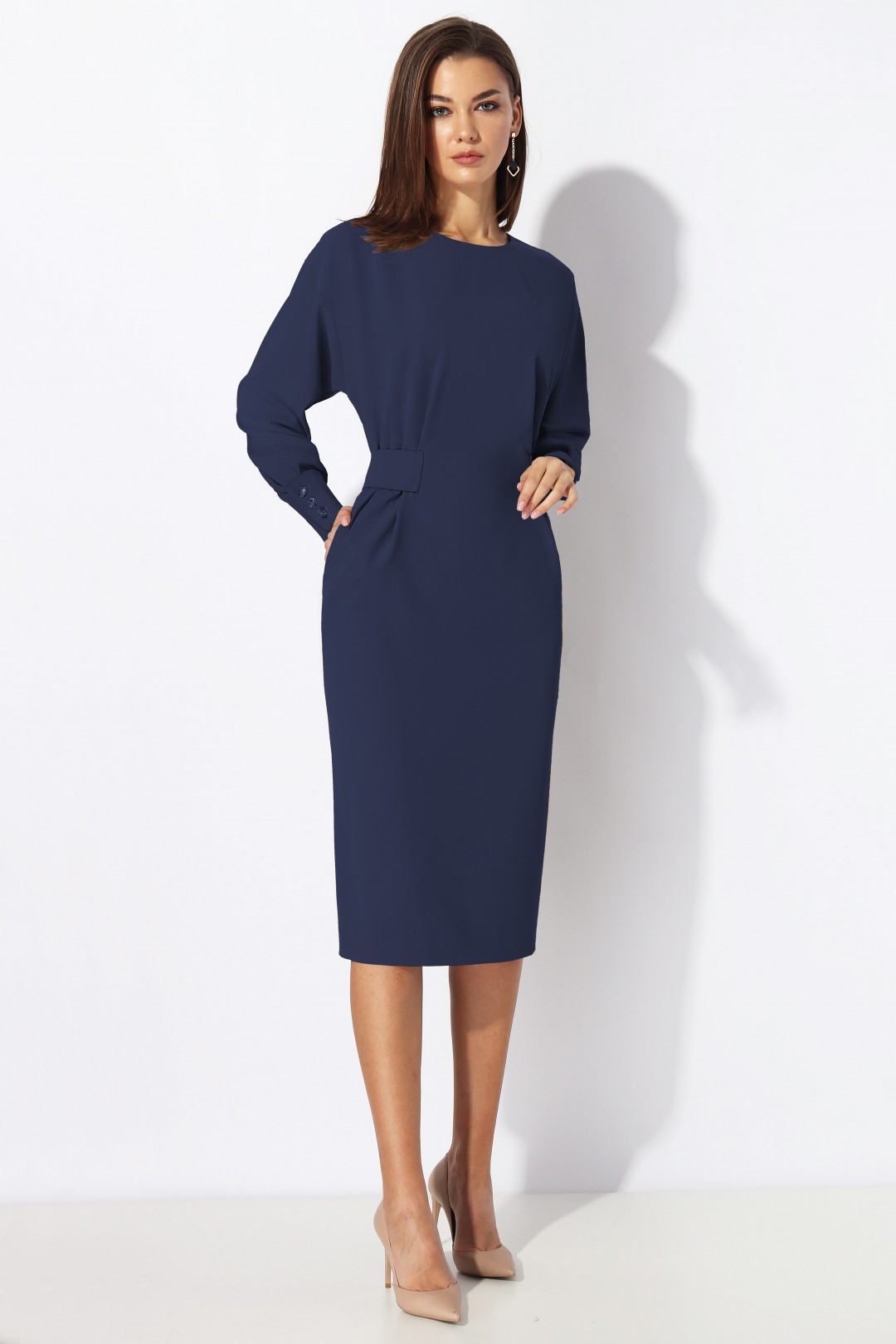Платье МиА-Мода 1197-1 темно-синий