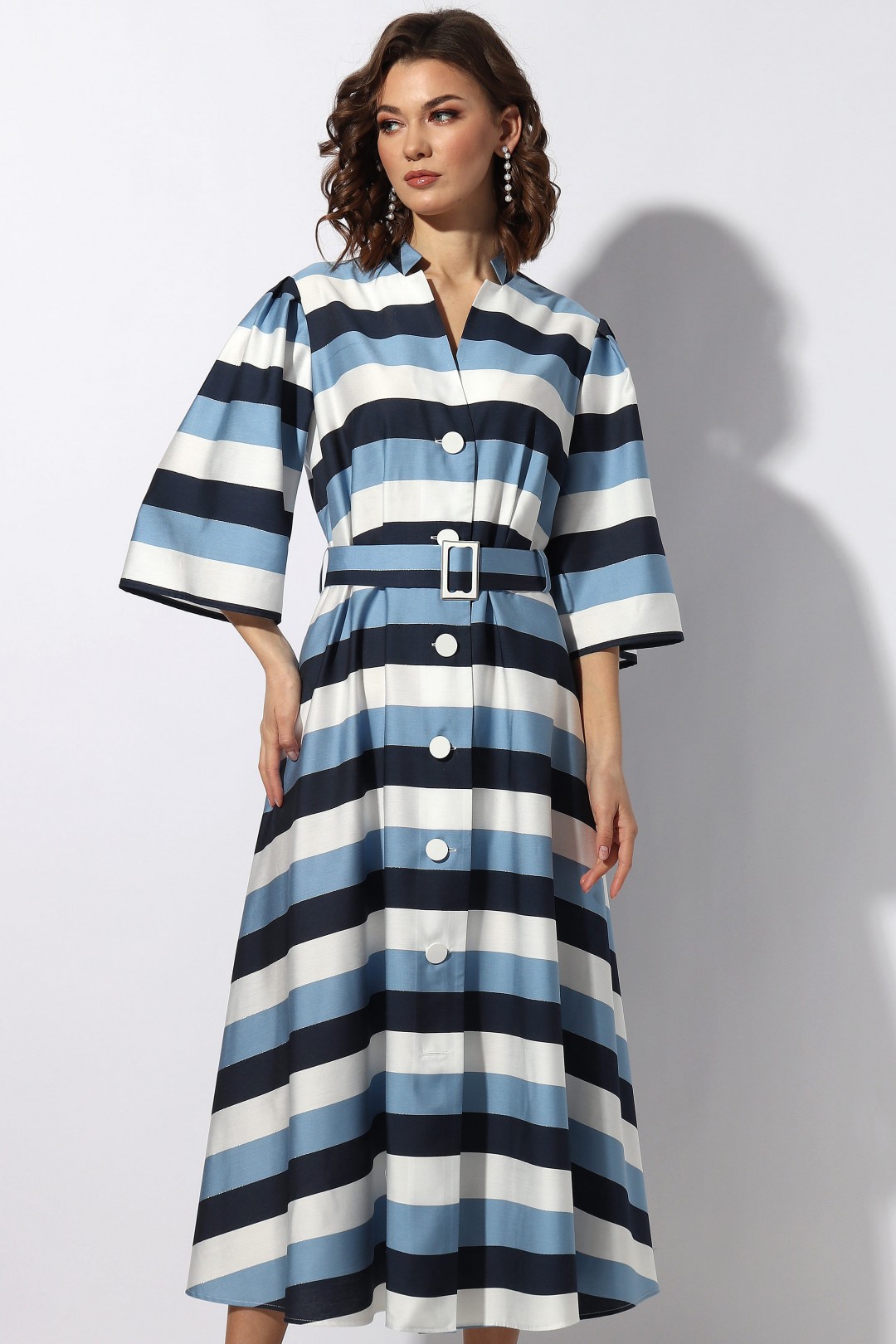 Платье МиА-Мода 1232 синяя полоска
