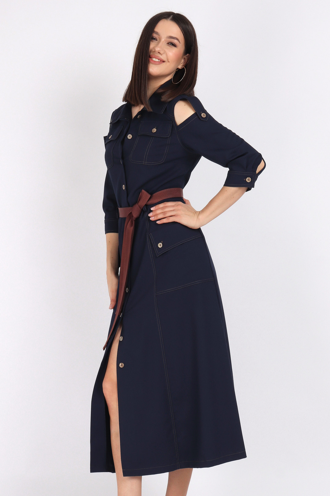 Платье МиА-Мода 1551 темно-синий