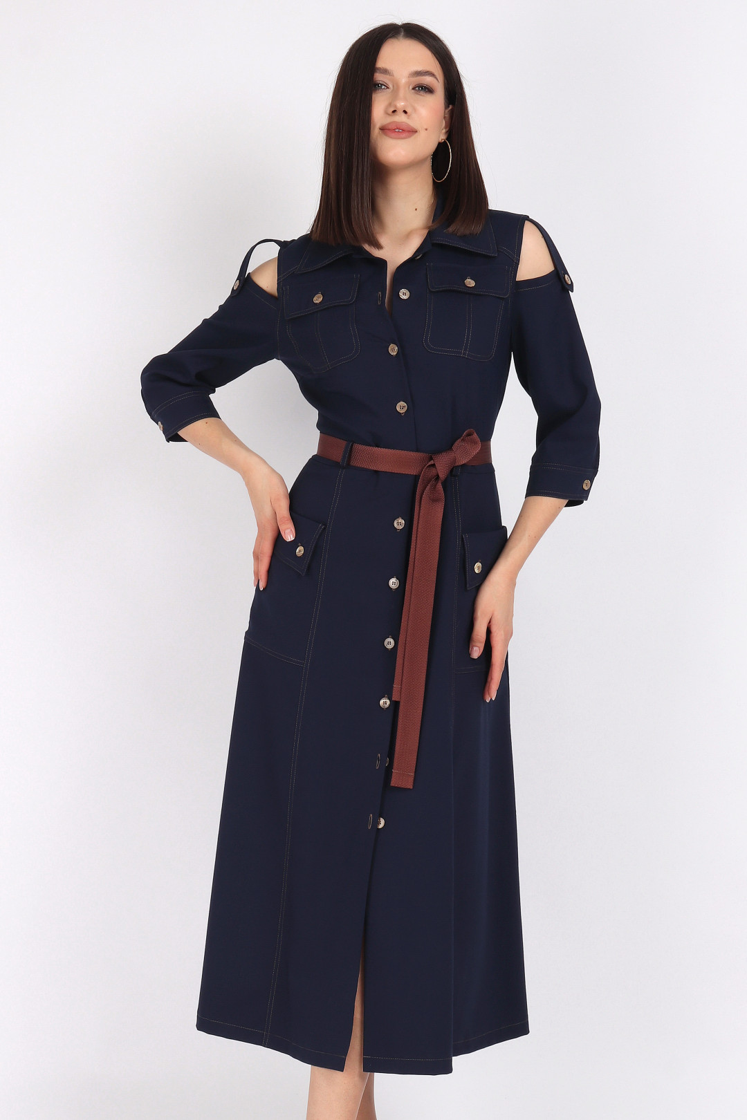 Платье МиА-Мода 1551 темно-синий