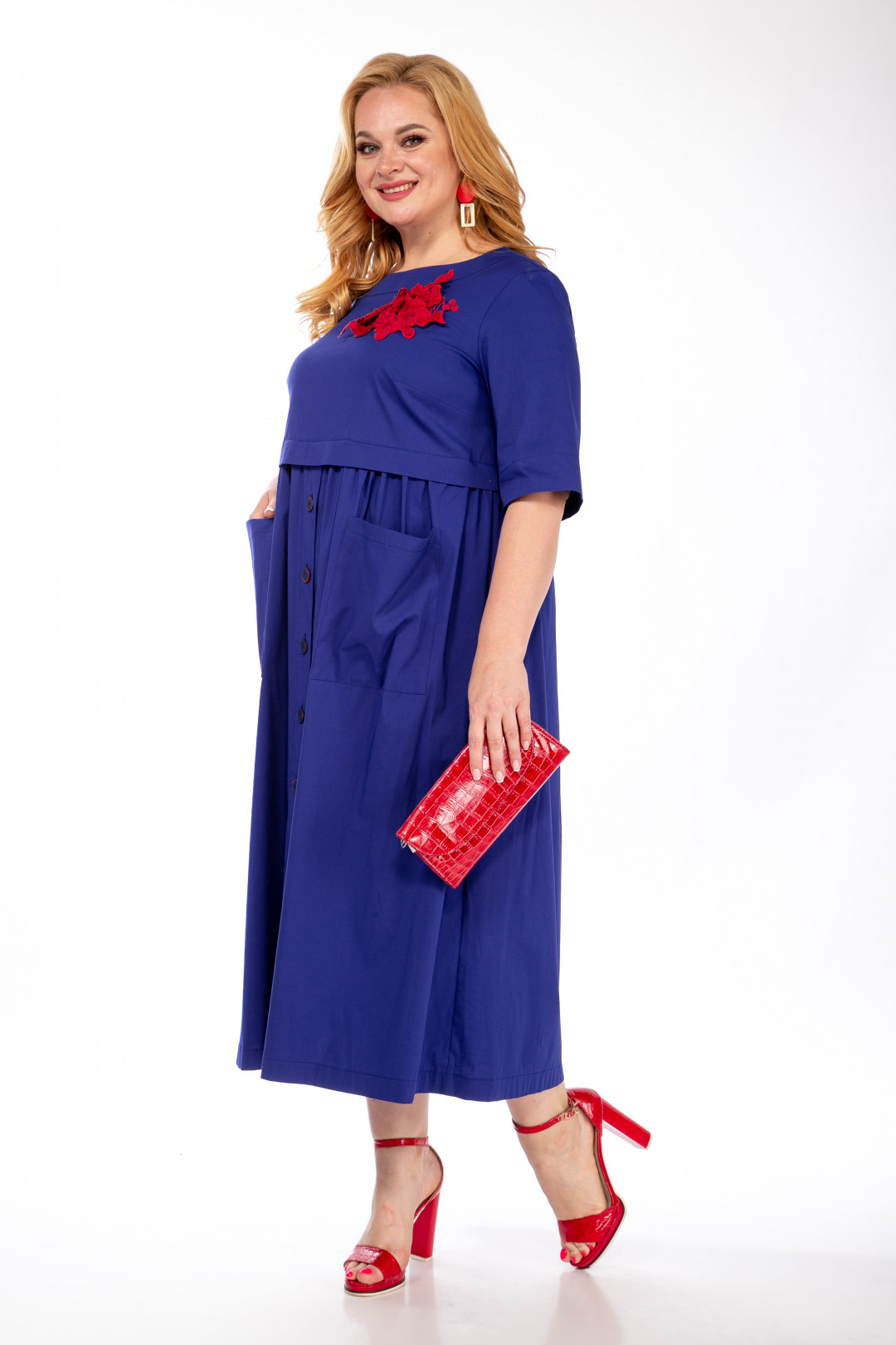Платье Мишель Шик 2062 темно-синий, красный