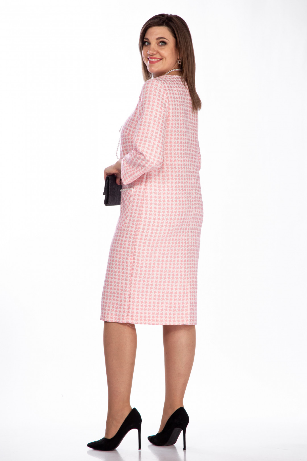 Платье Мишель Шик 2114 розовый, белый