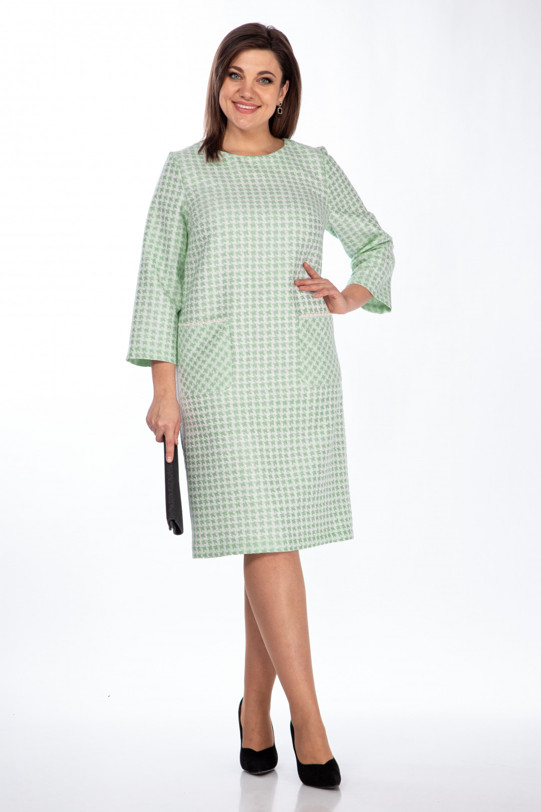 Платье Мишель Шик 2114 зеленый, белый