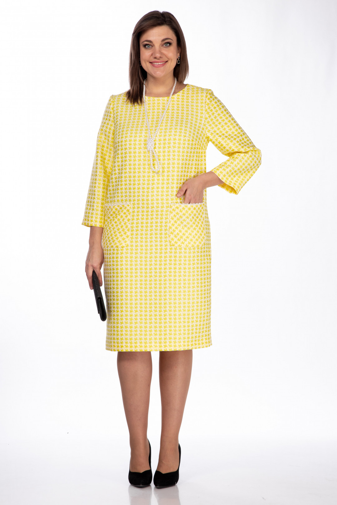 Платье Мишель Шик 2114 желтый, белый