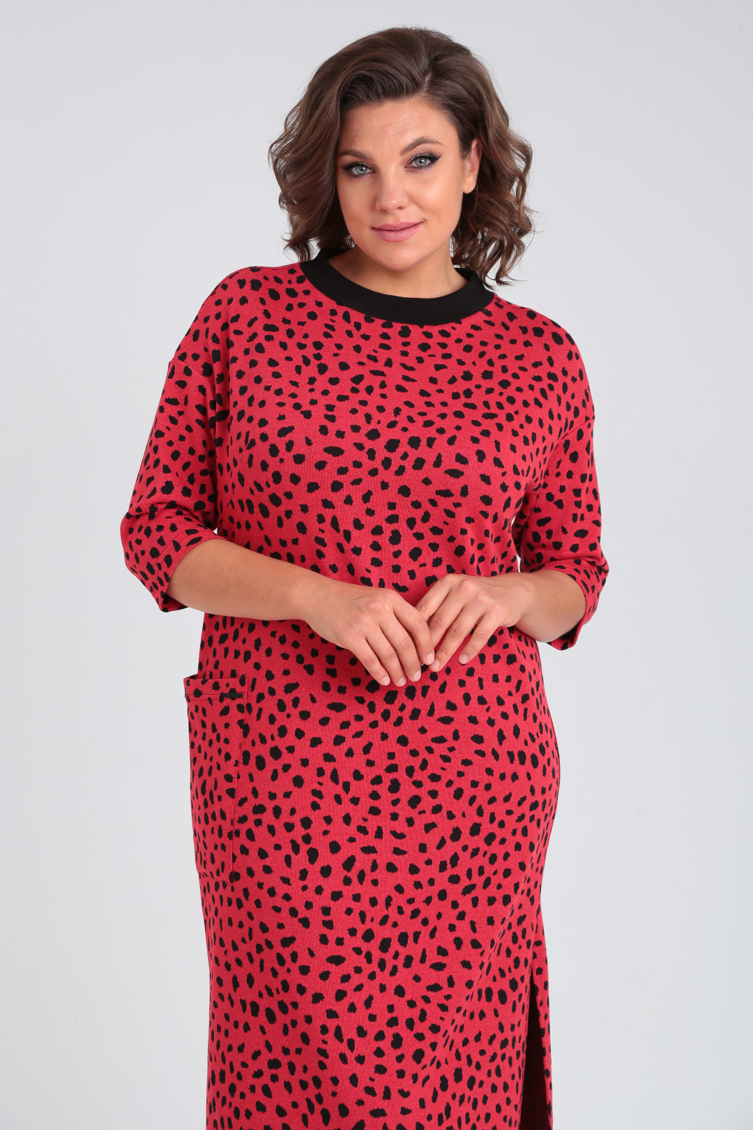 Платье Мишель Шик 2141 красный, леопард