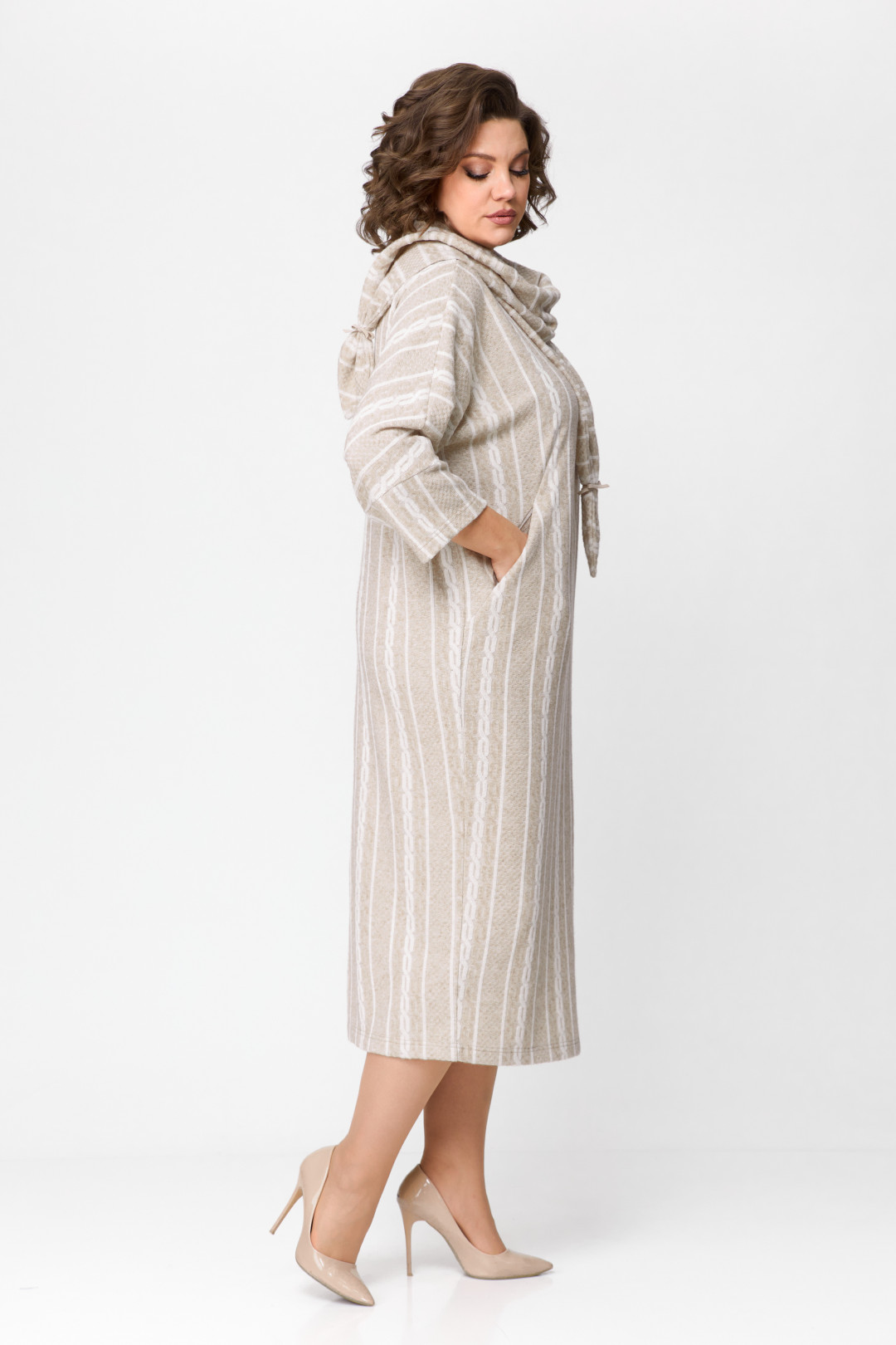 Платье Мишель Шик 2157 белый, бежевый