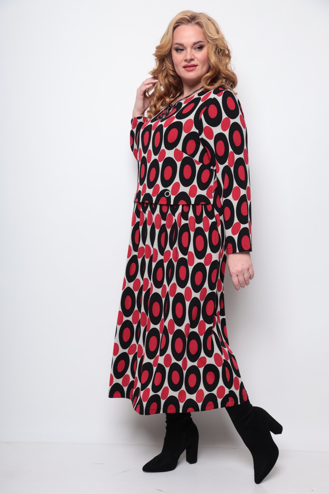 Платье Мишель Шик 949 красный, черный