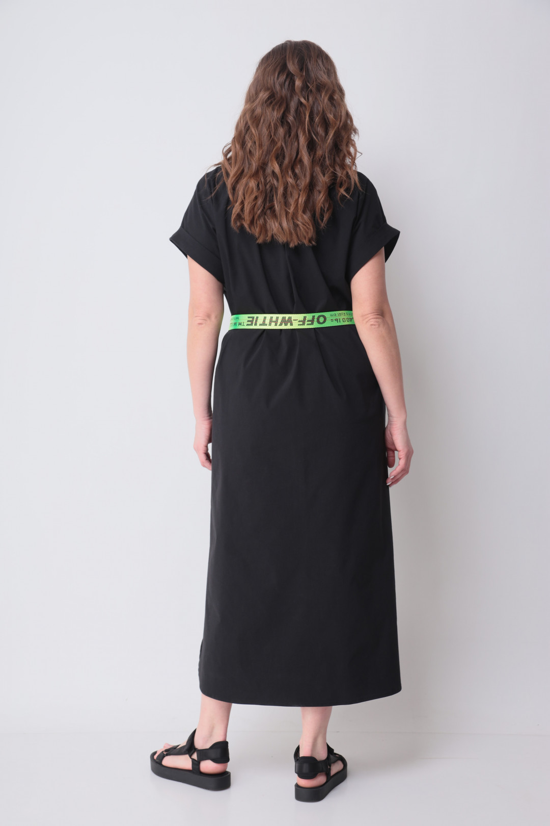 Платье Мишель Шик 993 черный, салатовый