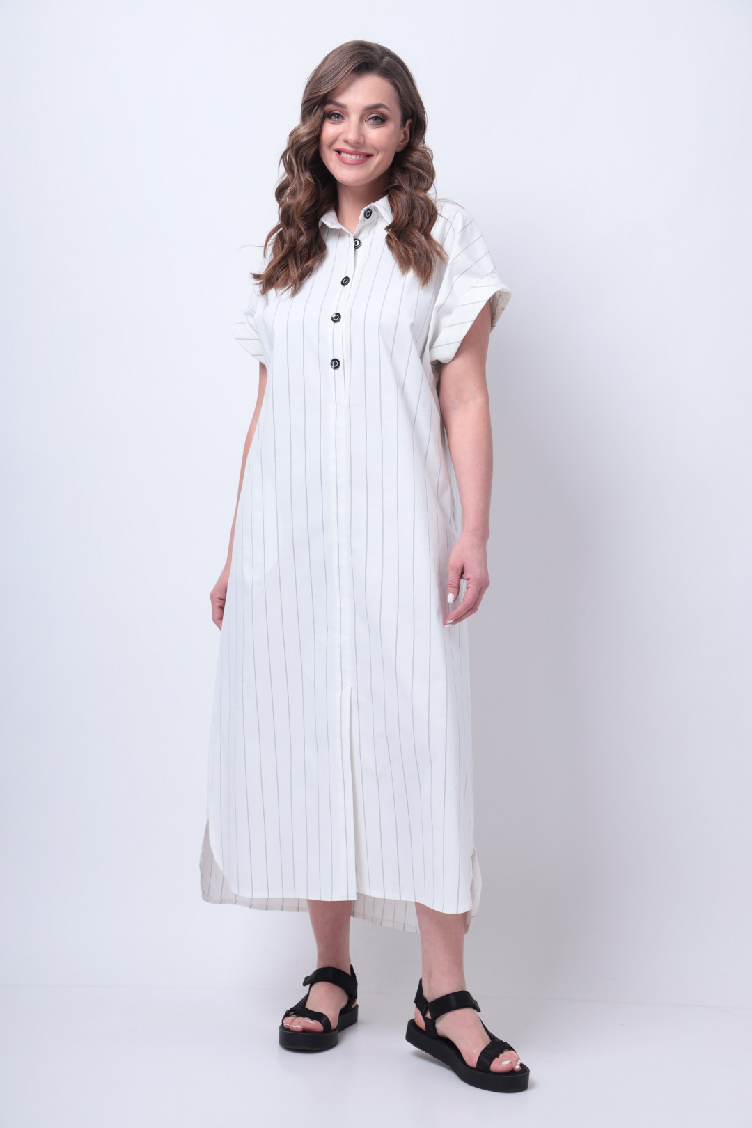 Платье Мишель Шик 993 полоска, белый