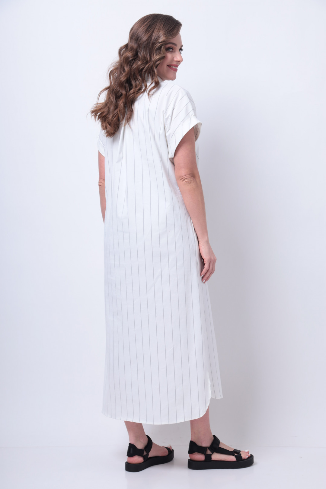 Платье Мишель Шик 993 полоска, белый