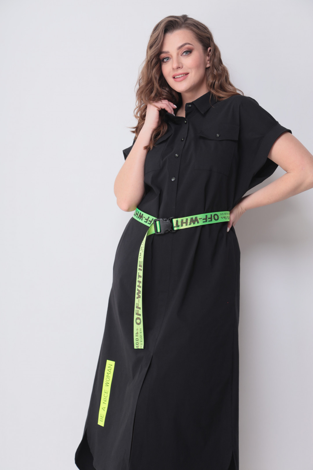 Платье Мишель Шик 993/1 черный, неон