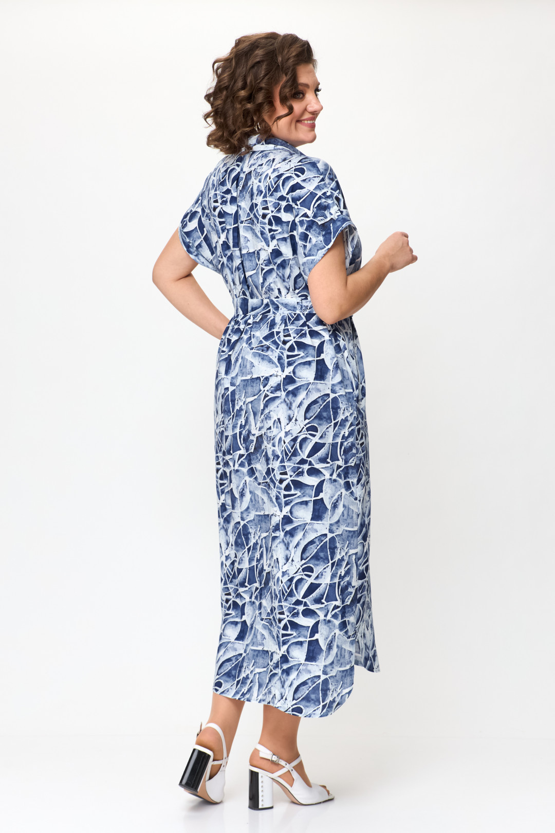 Платье Мишель Шик 993/1 синий, белый