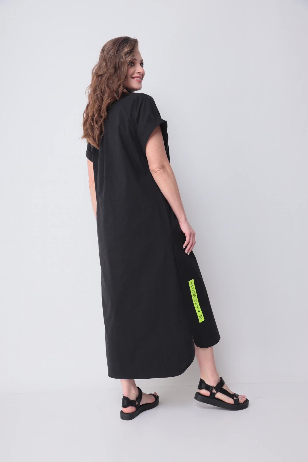 Платье Мишель Шик 993/2 черный, салатовый
