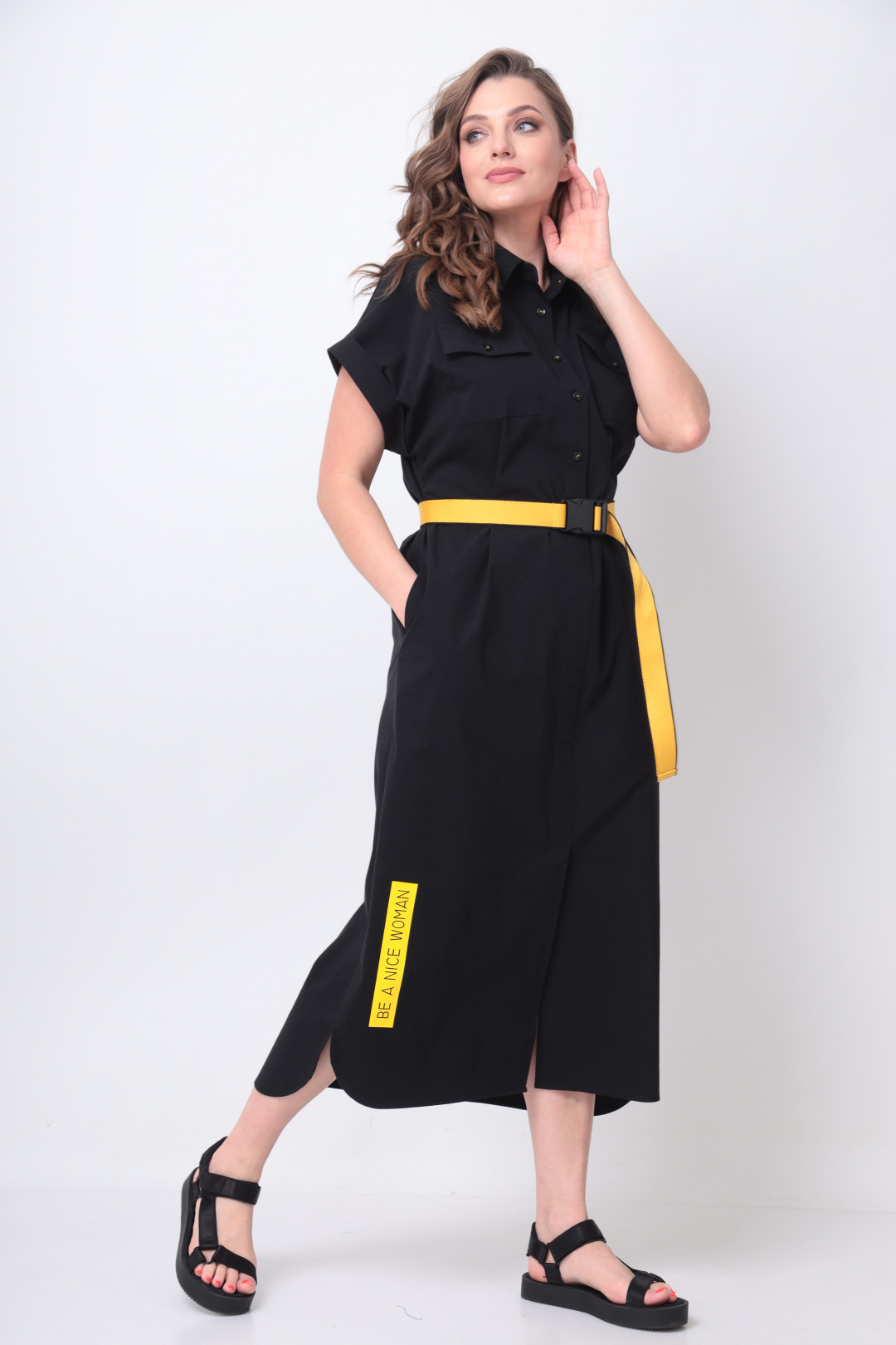 Платье Мишель Шик 993/2 черный, желтый
