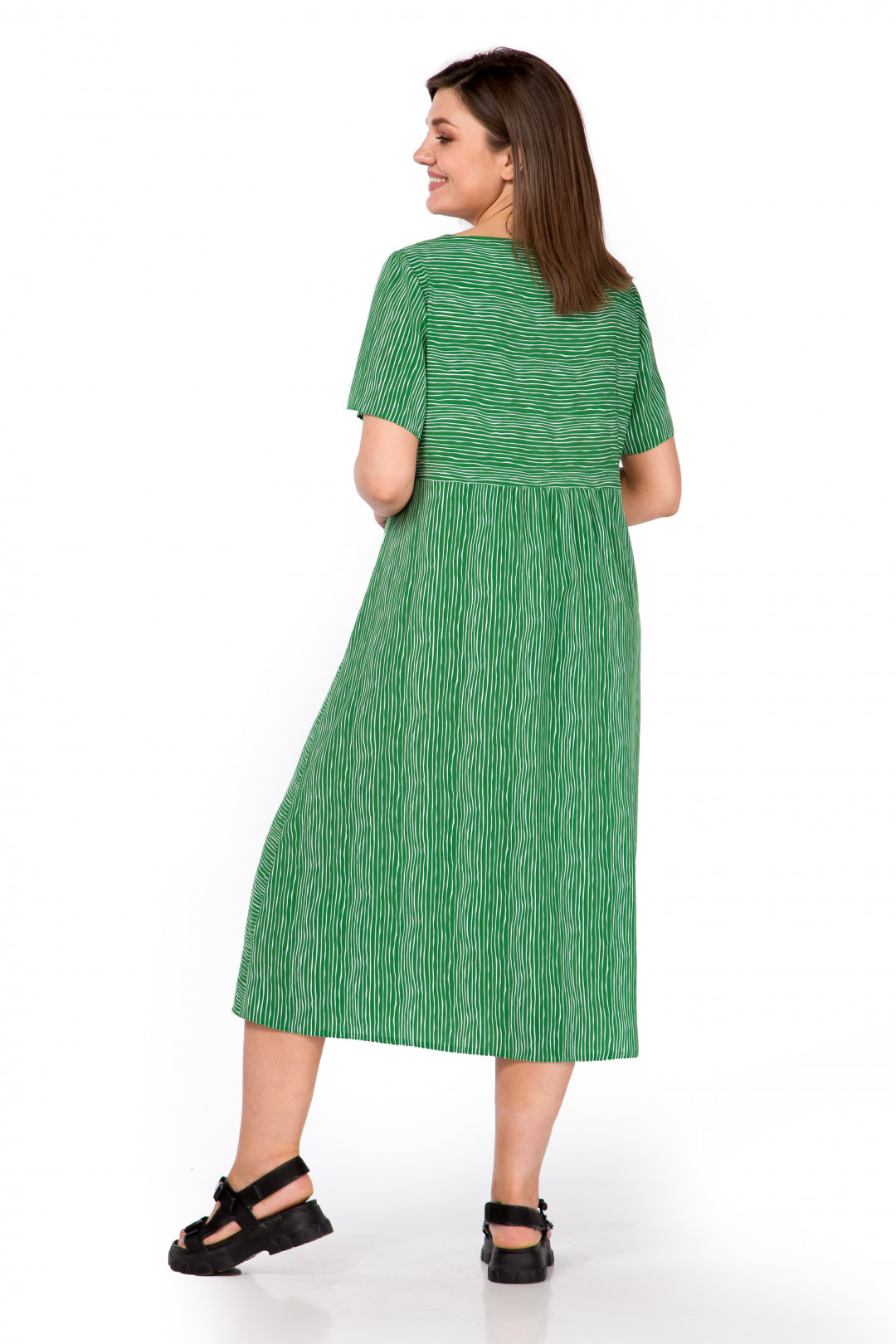 Платье МишельСтиль 1051 зелено-белый