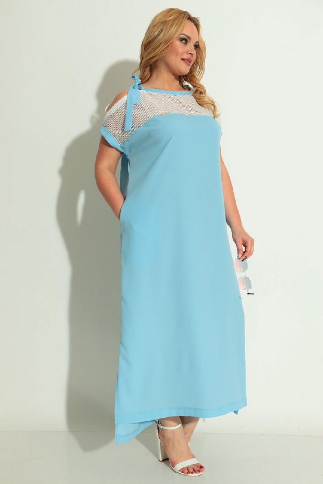 Платье Мишель Шик 2063 голубой, белый