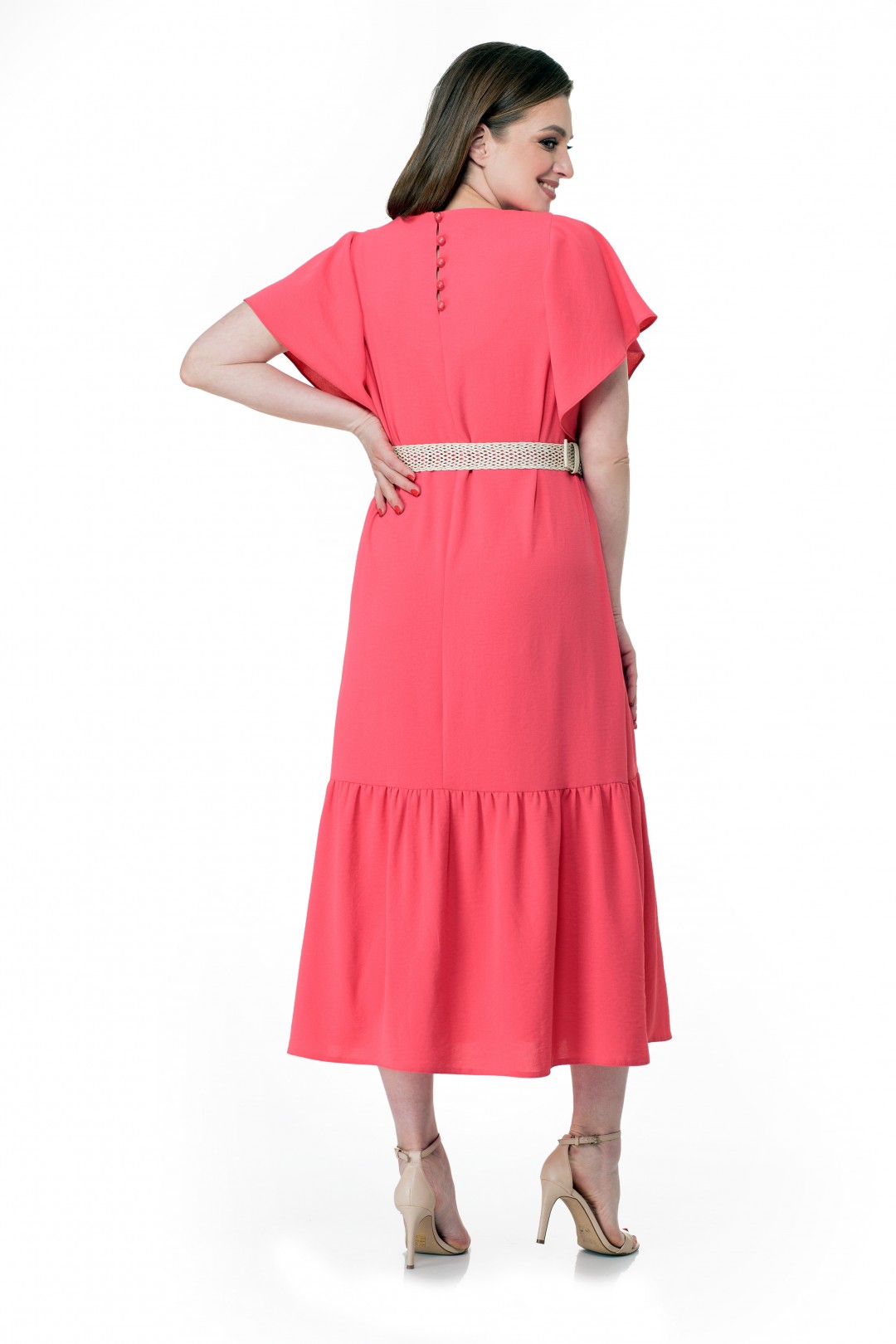 Платье МишельСтиль 953 розово-коралловый