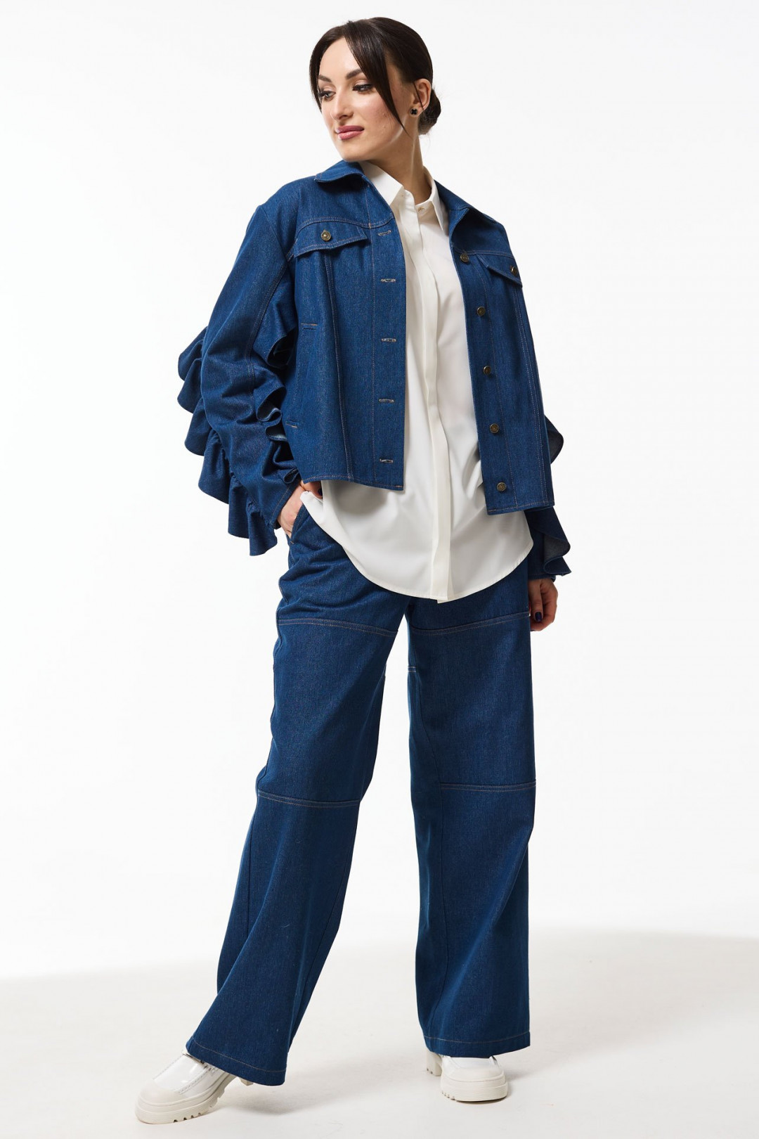 Жакет MisLana 1051ж синий джинс