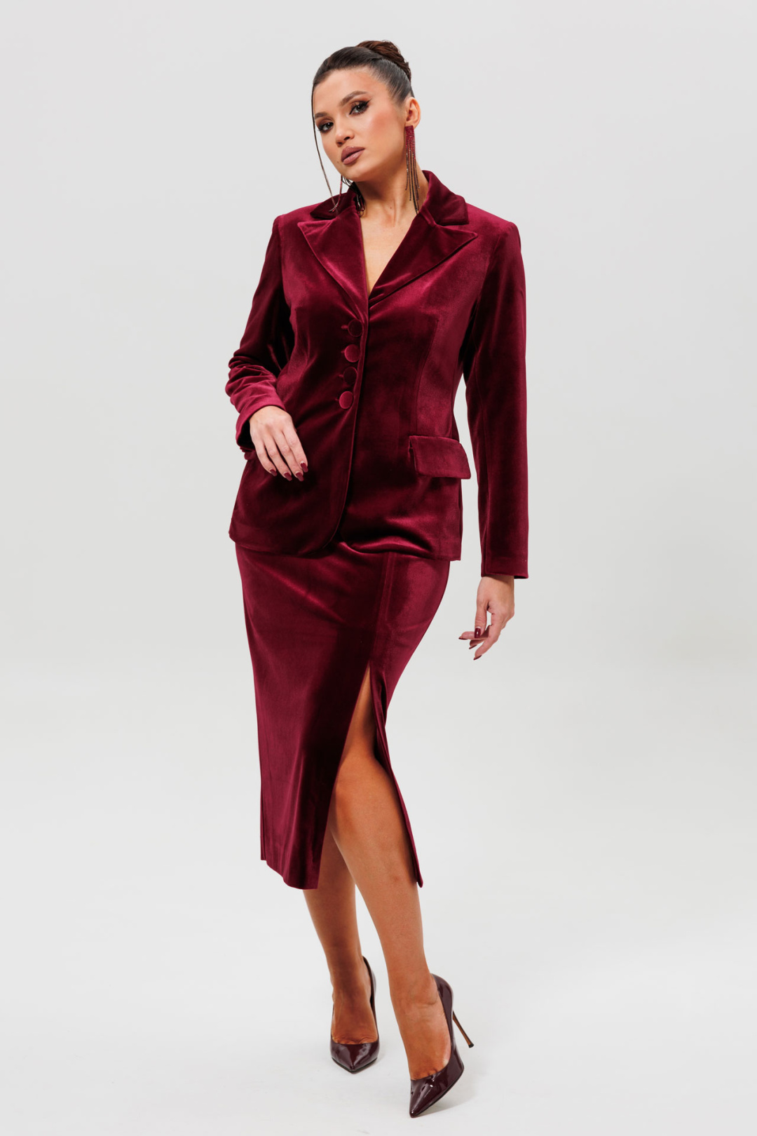 Костюм MisLana 1165-1 бордо - фото 1