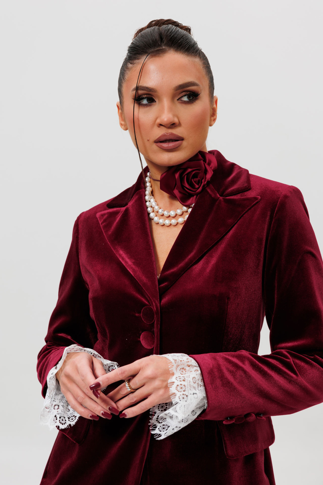 Костюм MisLana 1165-1м бордо - фото 3