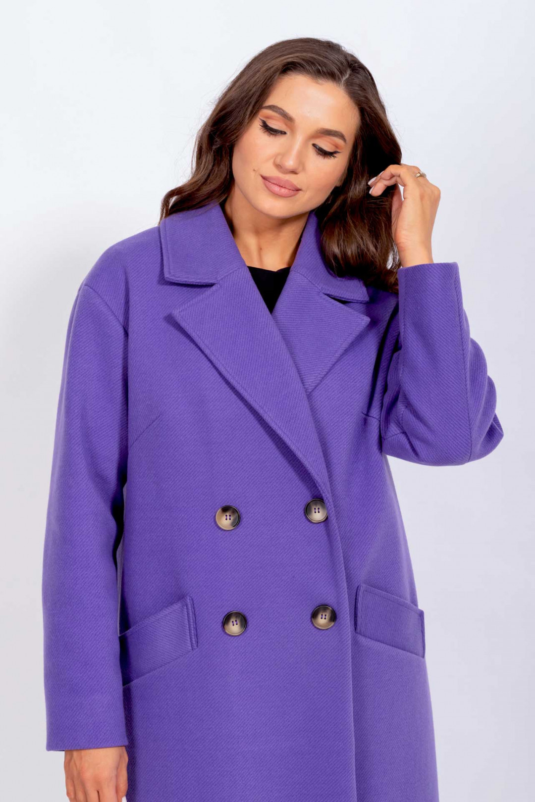 Пальто MisLana С855 фиолет