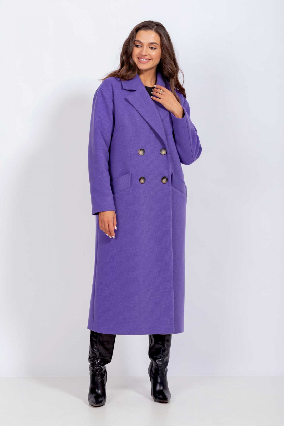 Пальто MisLana С855/1 фиолет