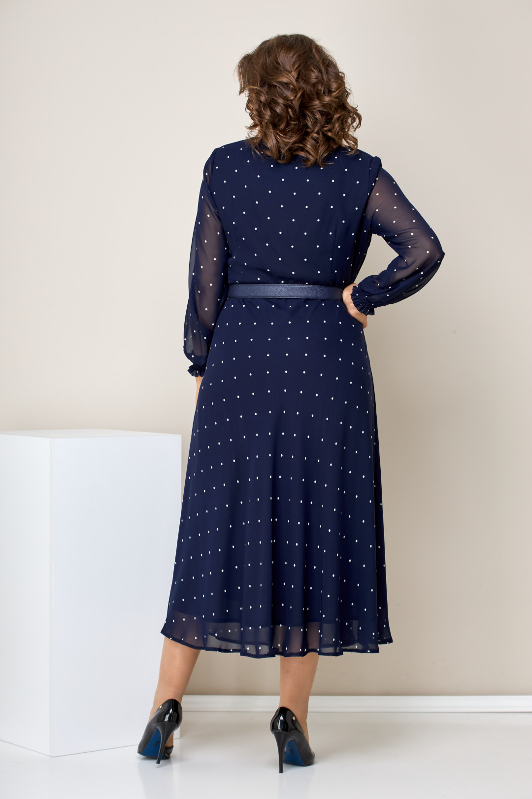Платье Мода-Версаль 2360 т.синий-горох