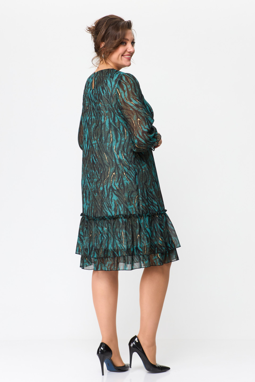 Платье Мода-Версаль 2369 черно-зеленый