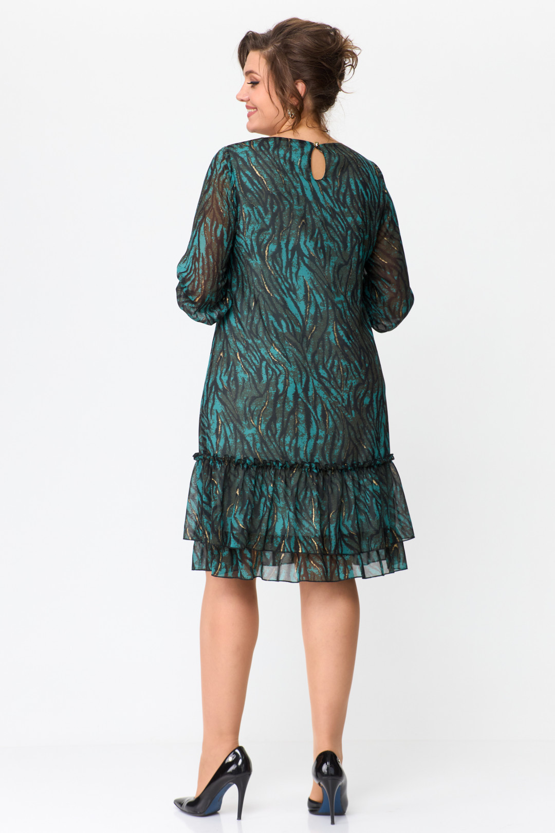 Платье Мода-Версаль 2369 черно-зеленый