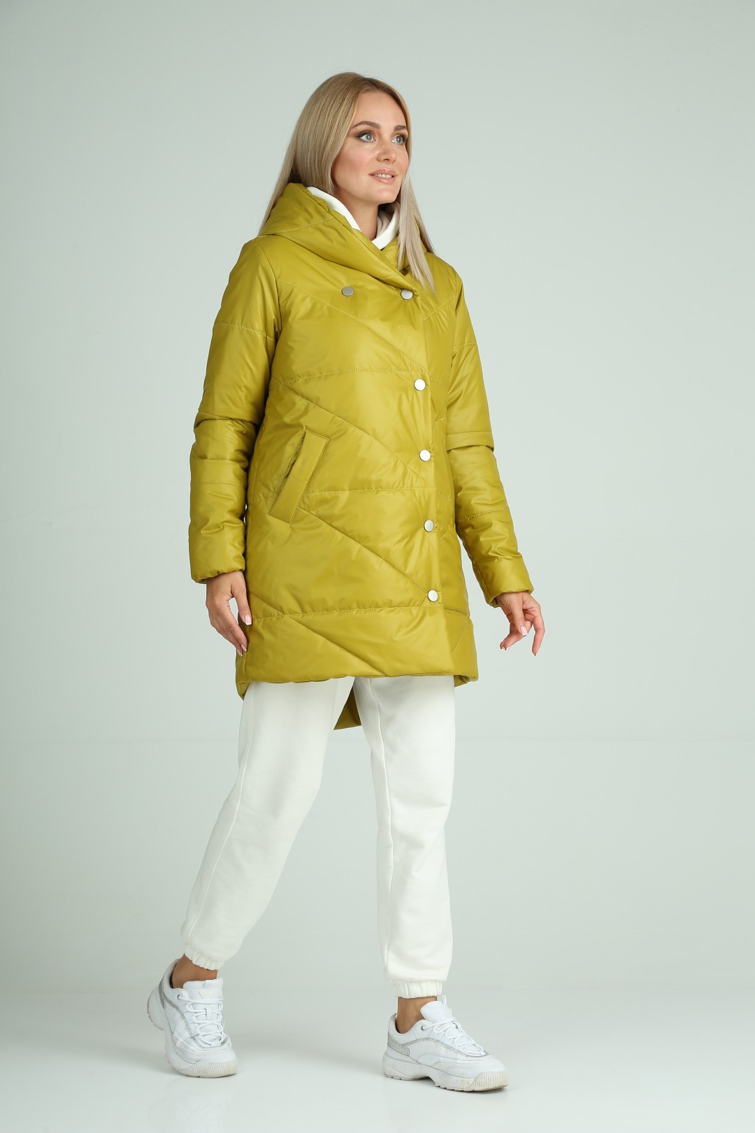 Пальто MODEMA 1005/4 оливково-желтый