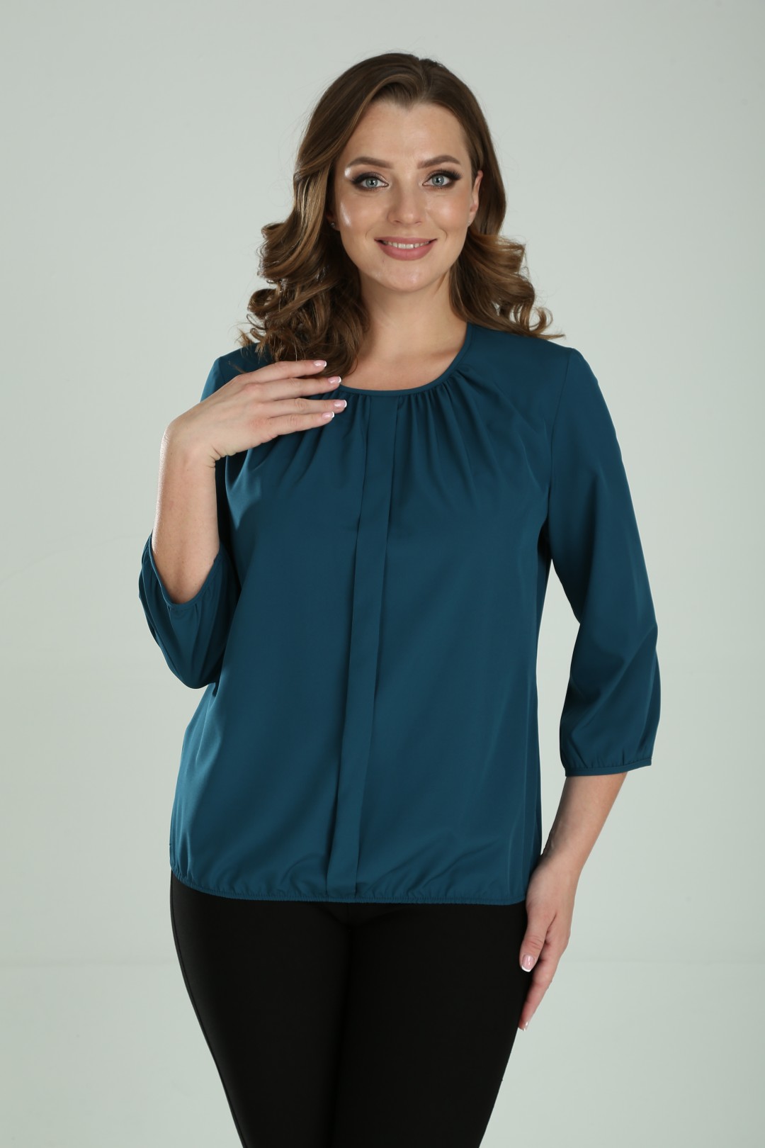Блузка MODEMA 192-6  темно-сине-зеленый