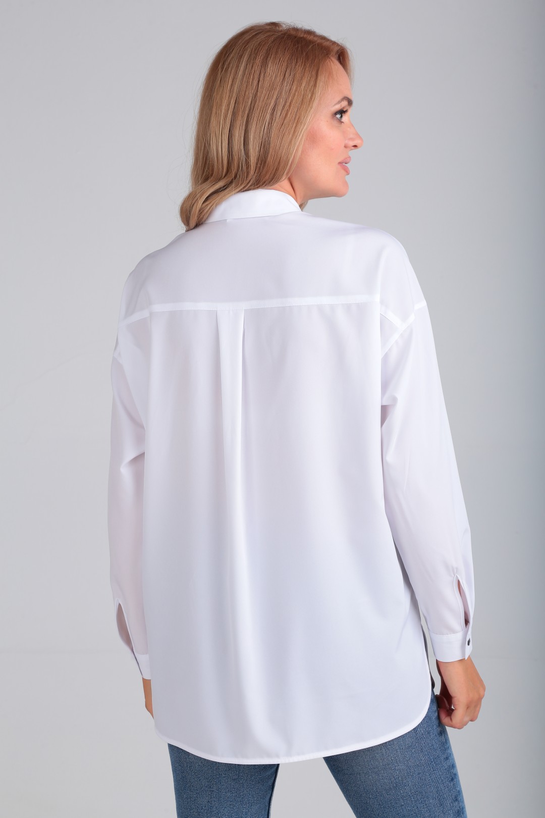 Рубашка MODEMA 449/4 белая с аппликацией «перо»