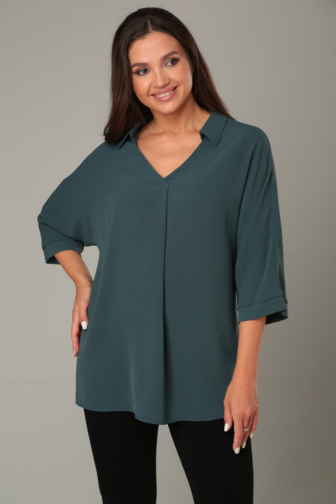 Блузка MODEMA 710/1  темно-зеленый