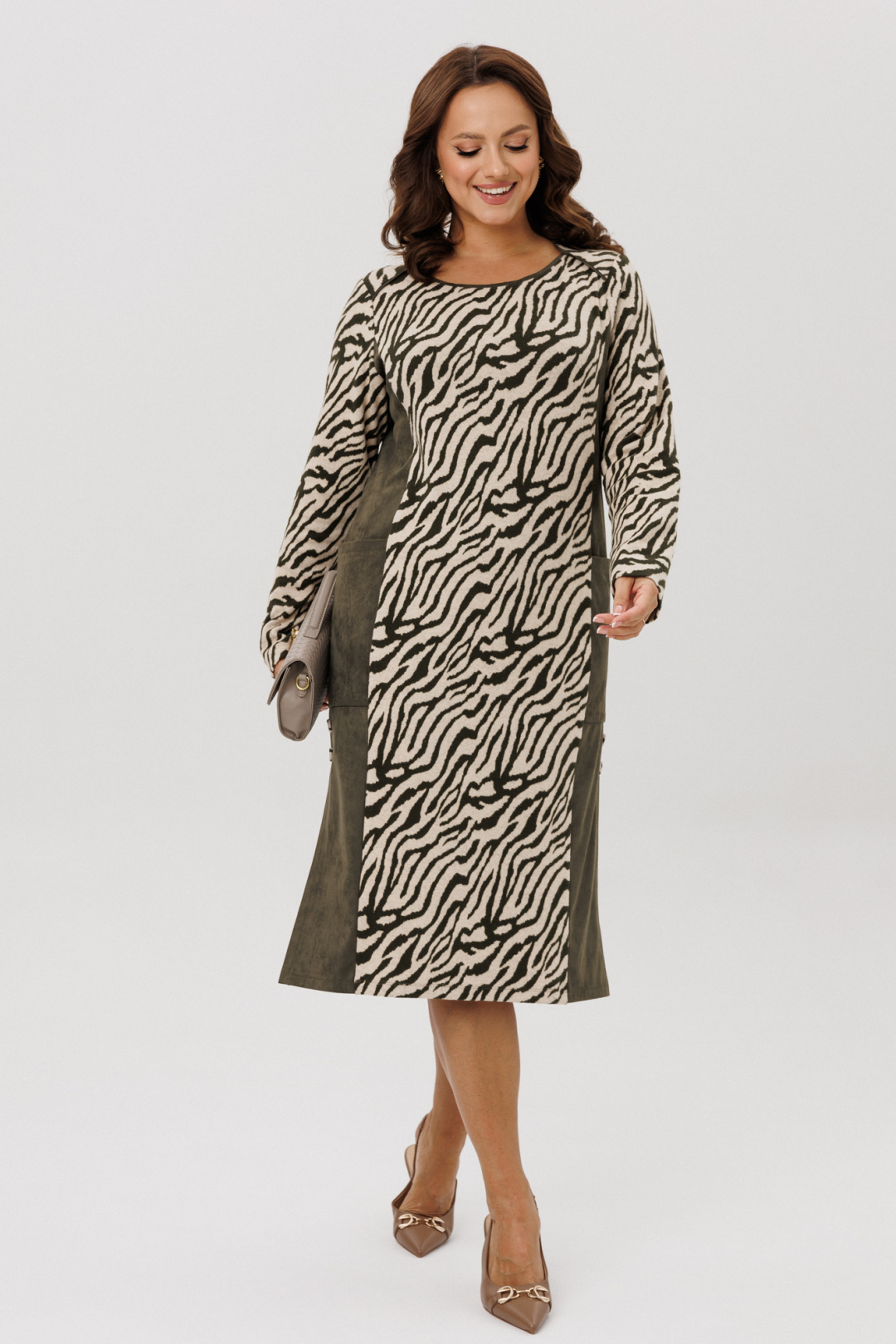 Платье Мублиз 298 олива - фото 1
