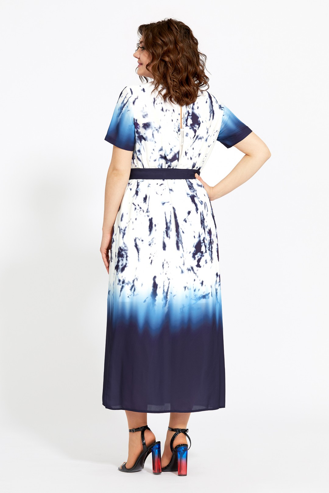 Платье Мублиз 532 синий+ белый