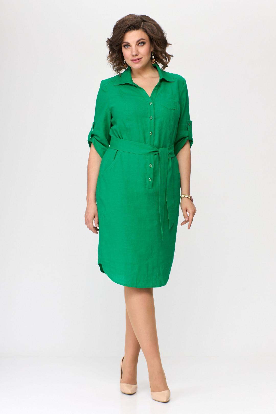 Платье OLLSY 1643 зелёный