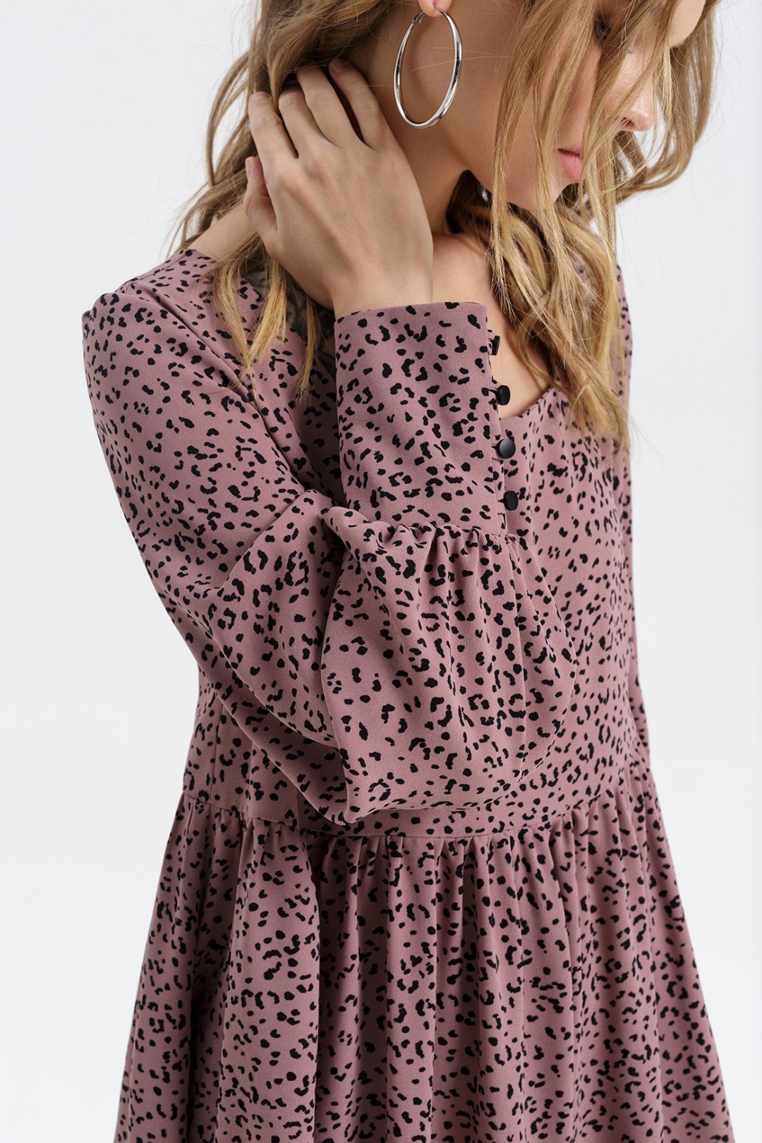 Платье Pirs 2773 леопард на розовом фоне