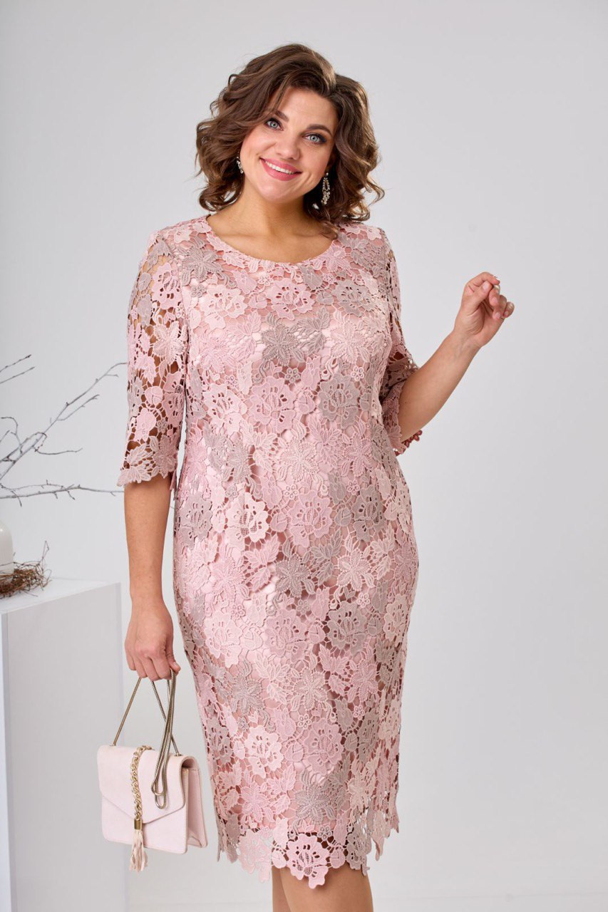 Платье Pocherk 001- розовый