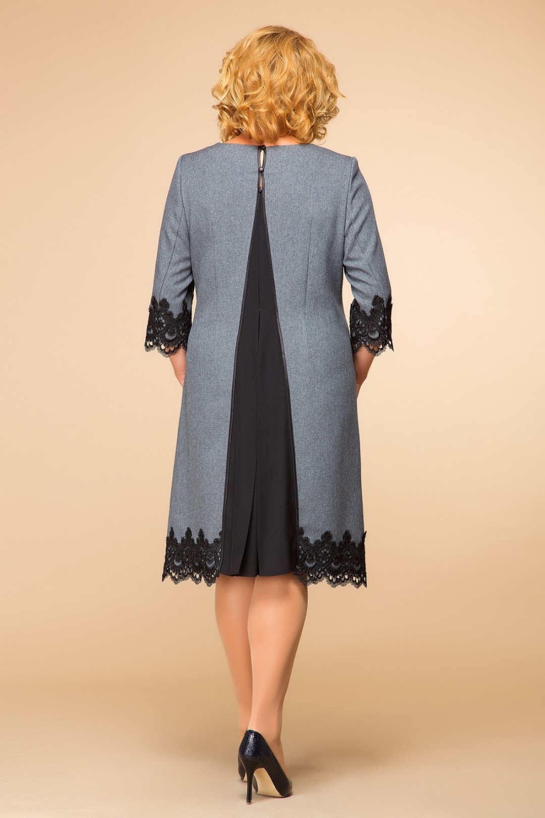 Платье Romanovich Style 1-1284/1серый\черный