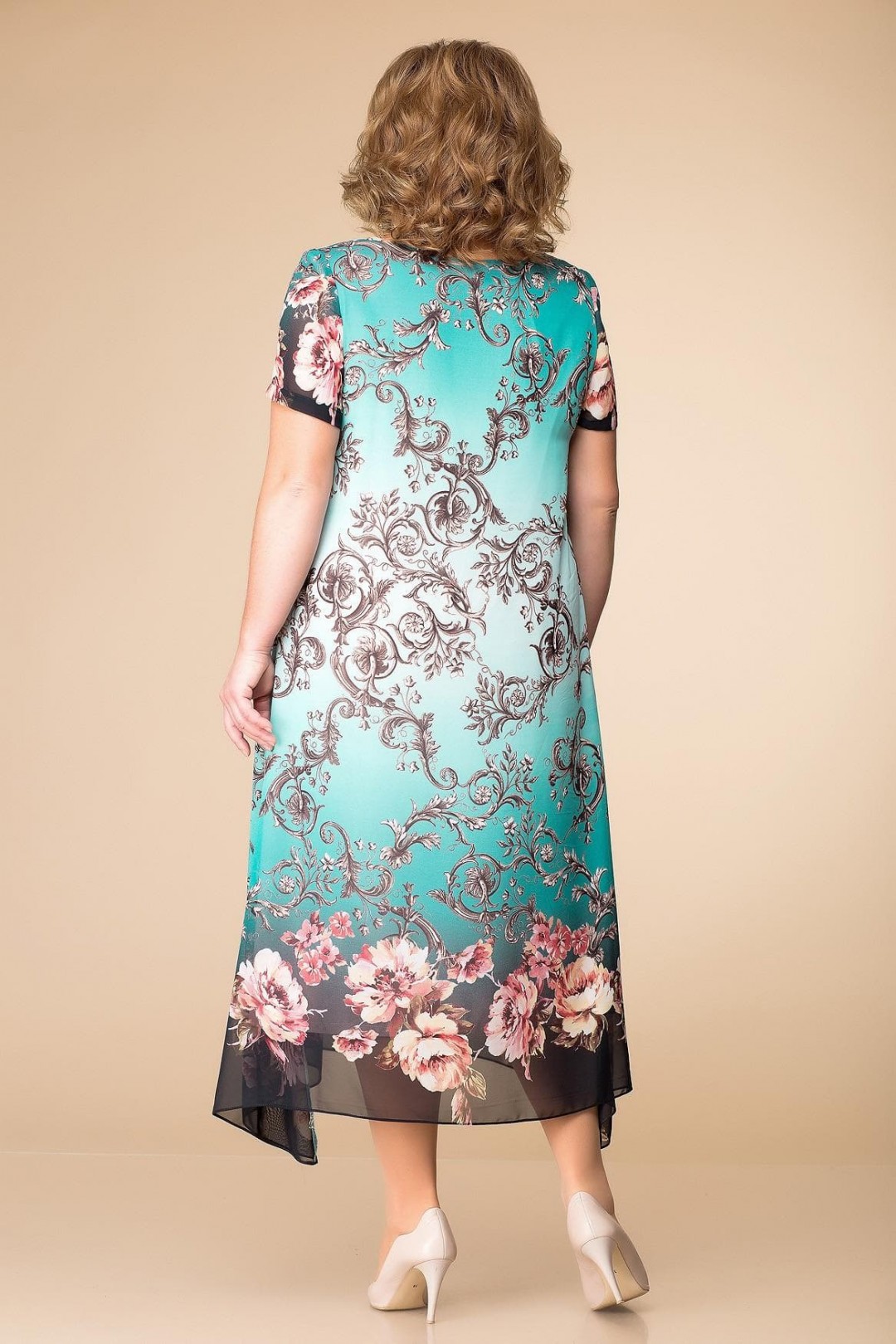 Платье Romanovich Style 1-1332 бирюзовые вензеля