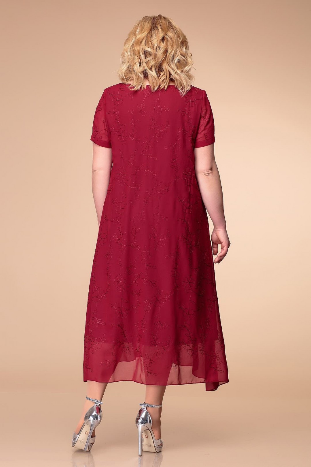 Платье Romanovich Style 1-1332 бордо с вышивкой