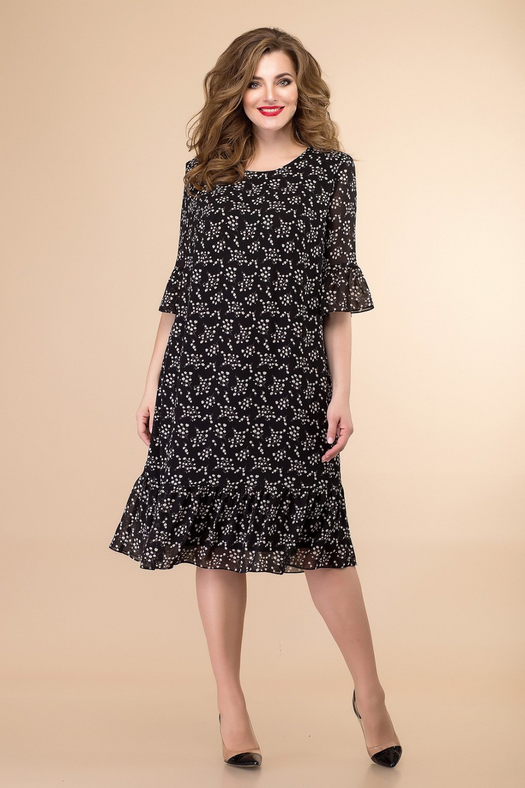 Платье Romanovich Style 1-2048 черный-белый