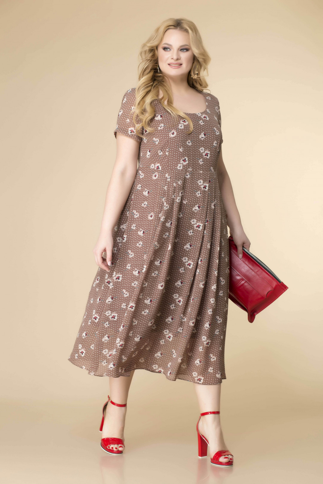 Платье Romanovich Style 1-2152 коричневые тона