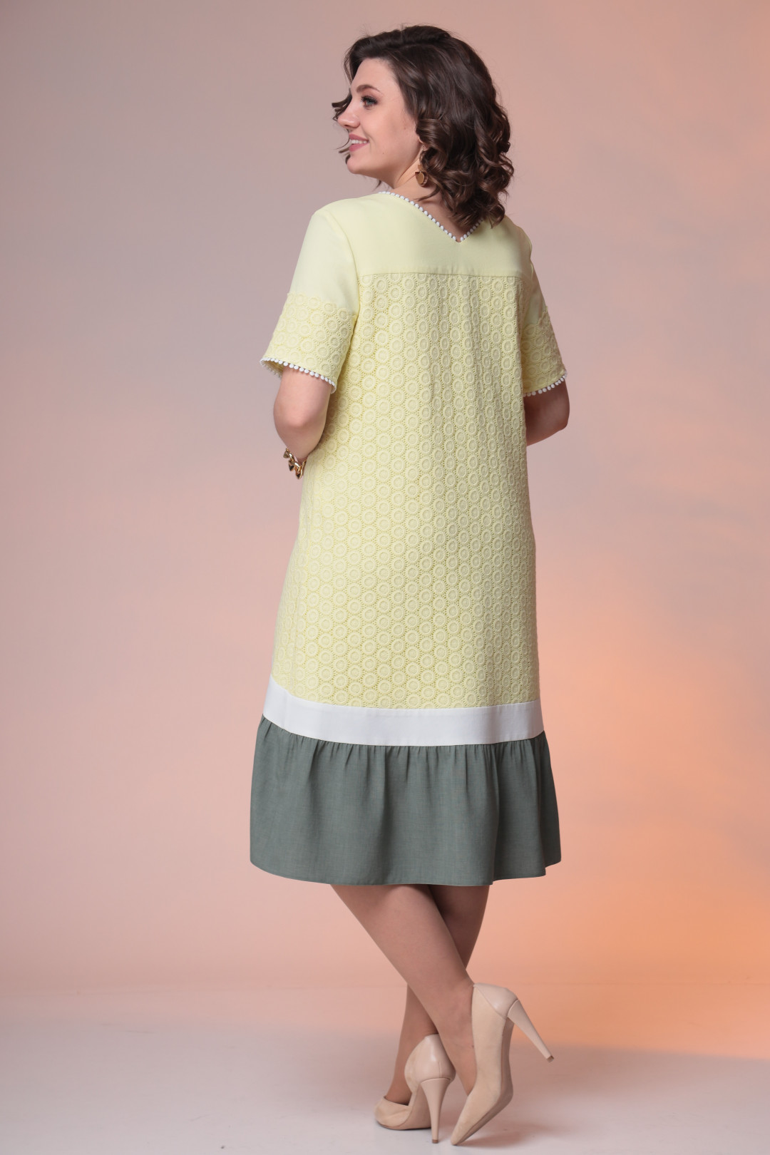 Платье Romanovich Style 1-2367 желтый\хаки
